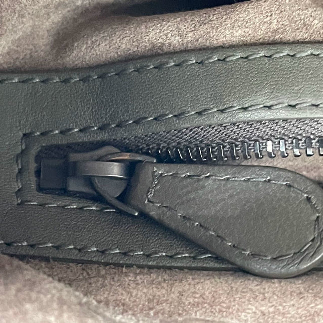 Bottega Veneta Hobo Bag Lambskin leather Grey Medium 40cm