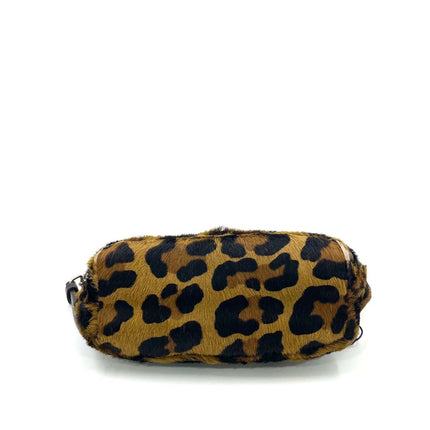 Prada Leopard Print Pony-style Calfskin Mini Clutch