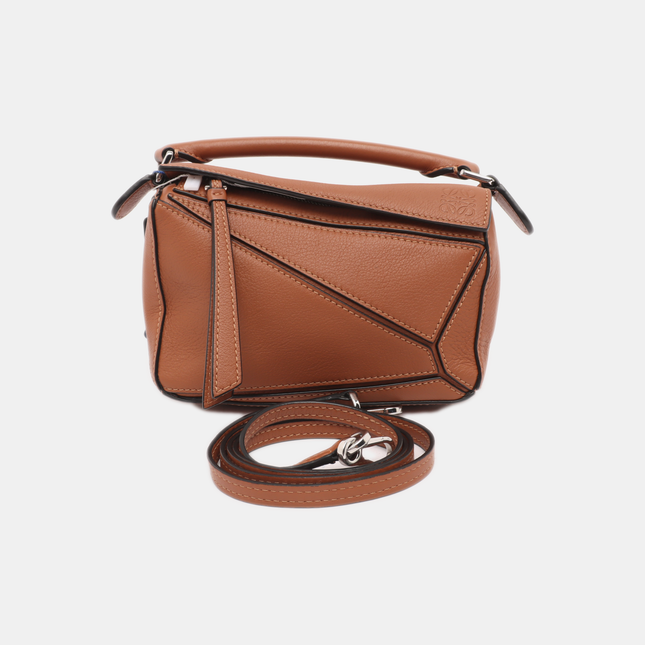 Sold Loewe Puzzle Mini Caramel Tan Calfskin Leather Crossbody Bag