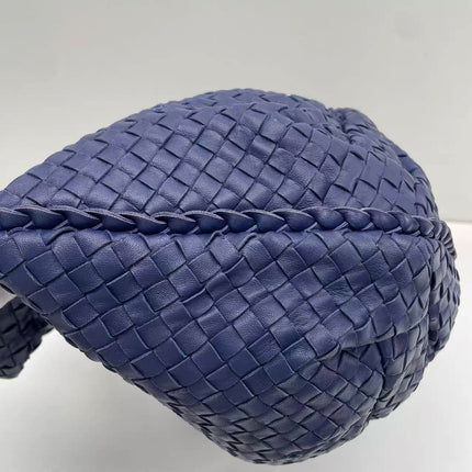 Bottega Veneta Belly Hobo Intrecciato Leather Navy Large 45
