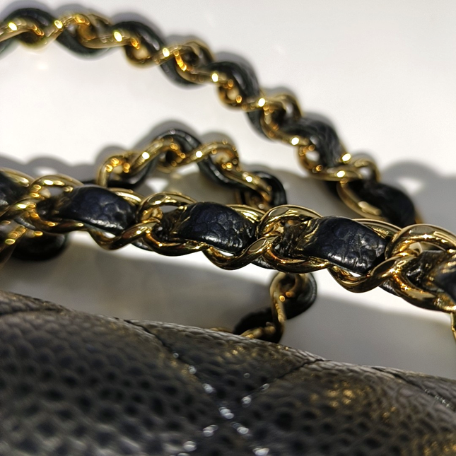 Chanel Classic Flap Medium Black Caviar Leather