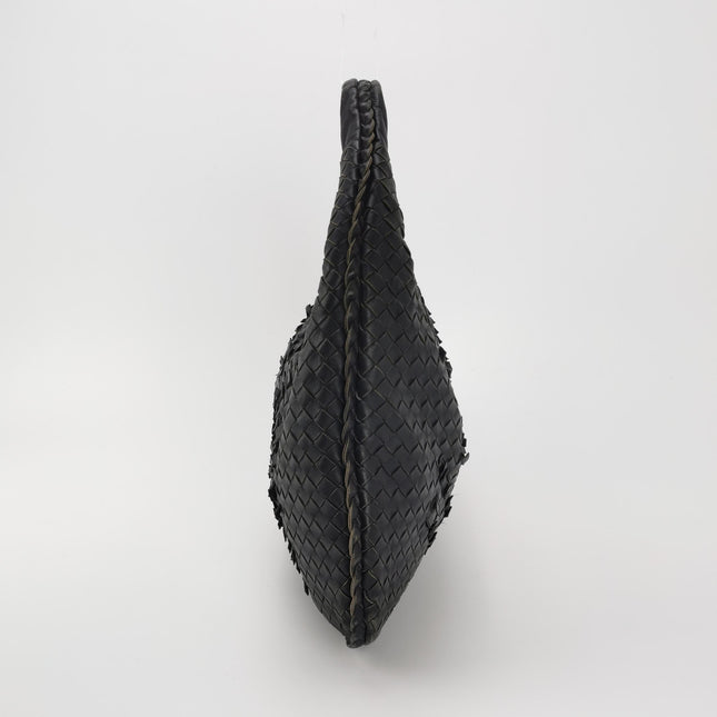 Bottega Veneta Veneta Hobo Midnight Dark Navy Intrecciato Leather Bag 40cm