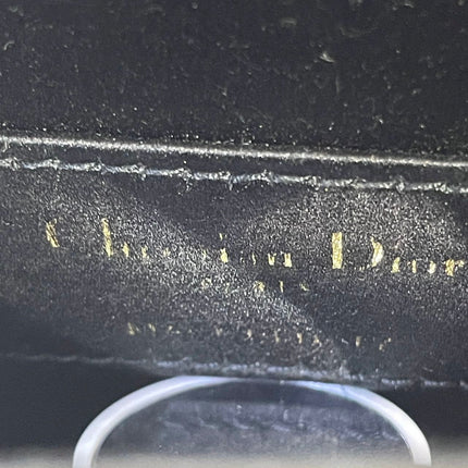 Dior Saddle Mini Silk Handbag Black with crystals
