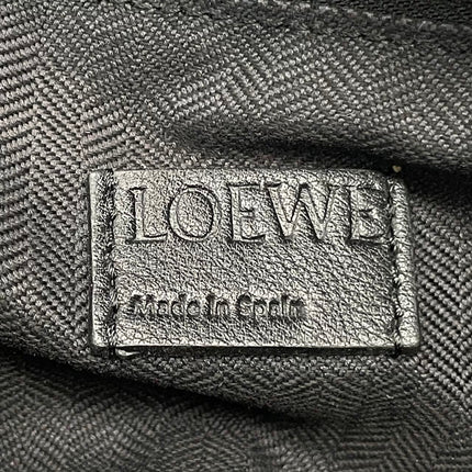 Loewe Puzzle Large Navy Leather and Denim Bird Print