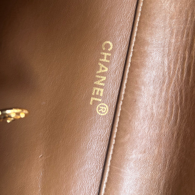 Sold Chanel Double Sided Classic Flap Caramel Leather Handbag