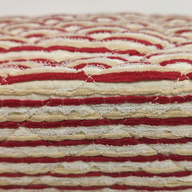 Chanel Classic Flap Red White Striped Medium Jersey Coco Sailor