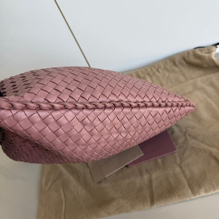 Bottega Veneta Veneta Leather Hobo Small Nude Dirty Pink 40cm
