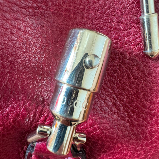 Gucci Jackie Medium Red Calfskin Leather Crossbody Bag