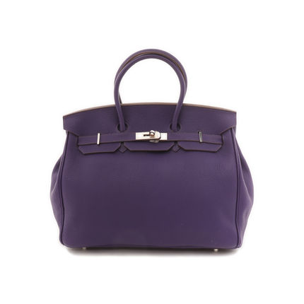 Hermes Birkin 35 Togo Iris Violet Purple Palladium Hardware-Luxbags