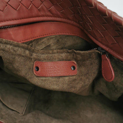 Bottega Veneta Garda Burgundy Intrecciato Nappa Leather Large 33cm