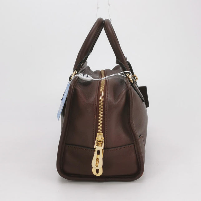 Loewe Amazona 28 in Burgundy Calfskin Leather and Gold-tone Hardware