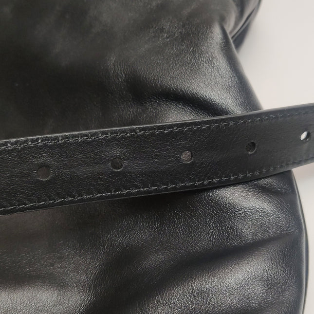 Gucci Jackie 1961 Large Black Calfskin Leather With Long Strap