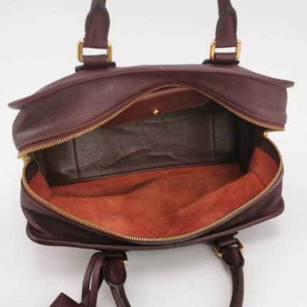 Sold Loewe Amazona 29 in Burgundy Calfskin Leather and Gold-tone Hardware