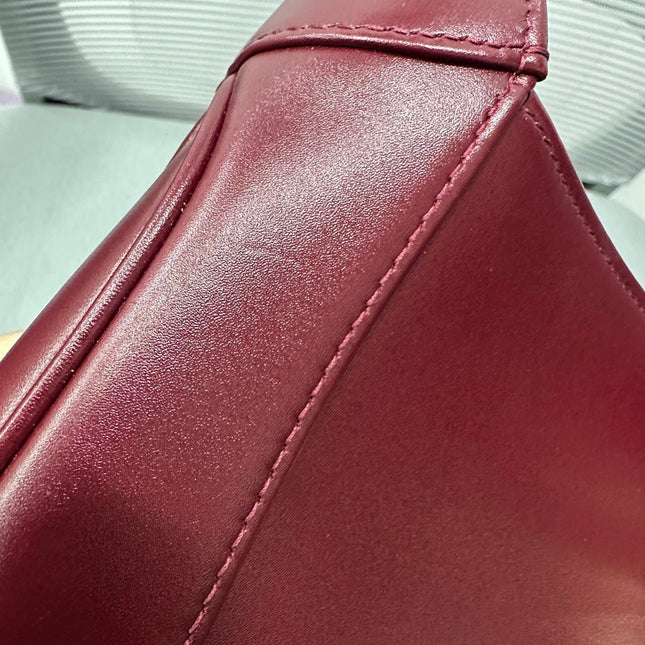 Sold Gucci Jackie 1961 Small Ancora Red Burgundy Leather Shoulder Bag Clasp S24 No Strap