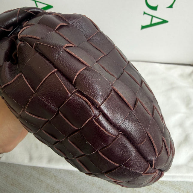 Bottega Veneta Jodie Mini Dark Burgundy Wine Leather