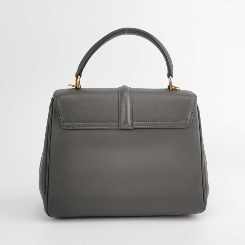 Celine 16 Bag Small Grey Smooth Calfskin Leather