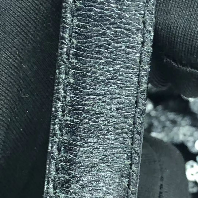 FENDI Mini Bucket White Heart Shaped Sequin Black Bag