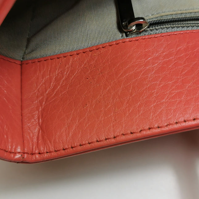 Chanel Cerf Executive Medium Coral Pink Leather Handbag with Strap 35cm