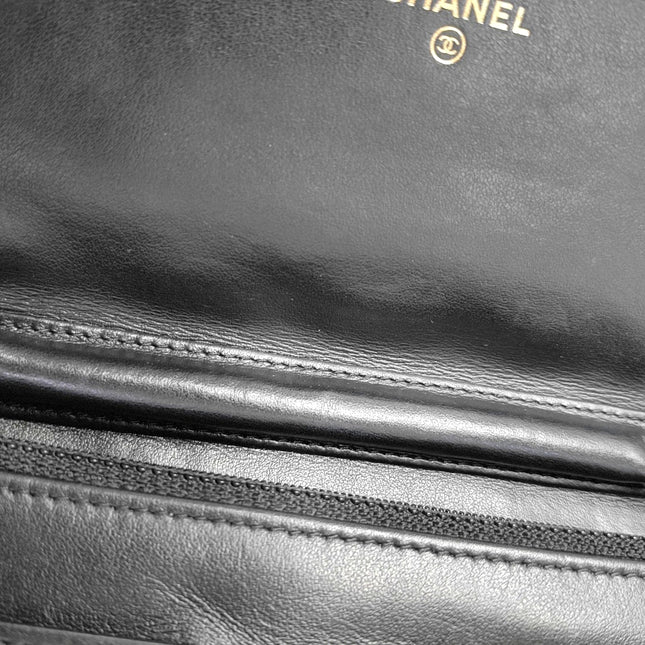 Chanel Wallet on Chain Boy Flap Black Caviar Leather Gold Hardware 2018
