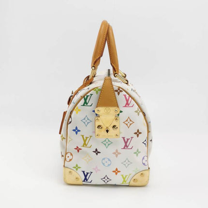 Louis Vuitton x Takashi Murakami Speedy 30 Lock White Multicolor