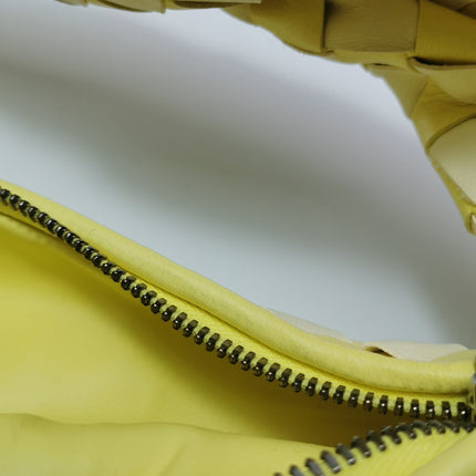 Bottega Veneta Teen Jodie Yellow White Checkered Intrecciato Leather