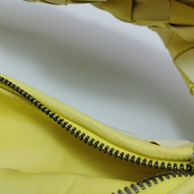 Bottega Veneta Teen Jodie Yellow White Checkered Intrecciato Leather