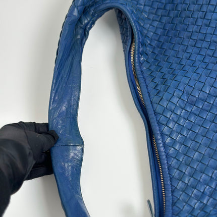 Bottega Veneta Veneta Hobo Navy Leather Bag Maxi 54cm