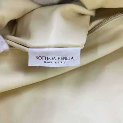 Bottega Veneta Hop Large Leather Pale Cream Yellow Hobo Bag