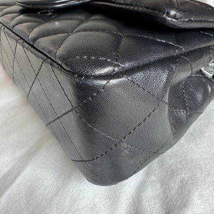 Chanel Classic Flap Mini Black Lambskin Silver Hardware