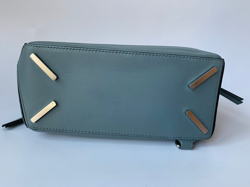 Sold Loewe Puzzle Small Blue Leather Crossbody Bag