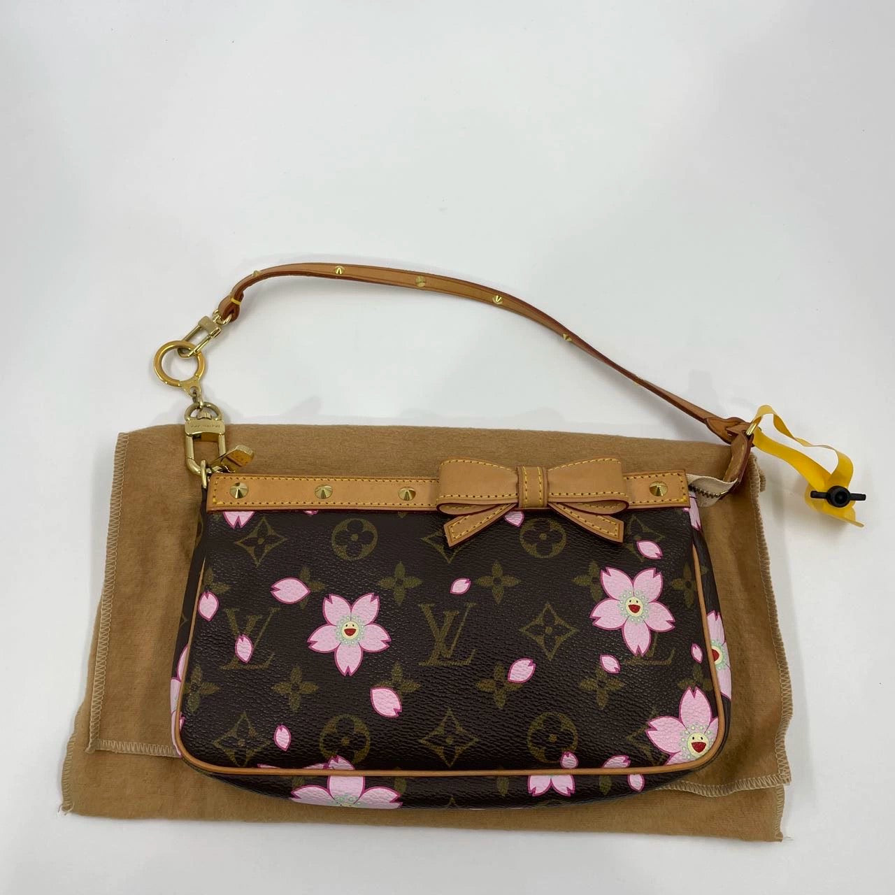 Louis Vuitton x Takashi Murakami Cherry Blossom on Brown Monogram Pochette Accessoire