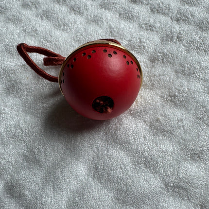 Loro Piana Perforated Wood & Coral Sphere Charm