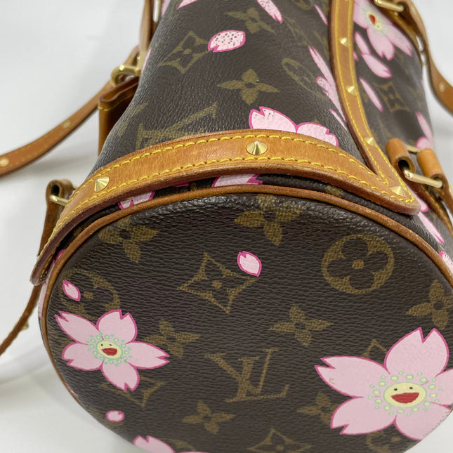 Louis Vuitton x Takashi Murakami Papillon 28 Cherry Blossom Monogram Handbag