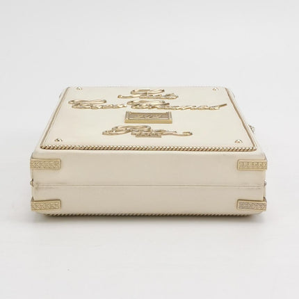 Chanel Coco in Ritz Key Card Minaudiere Limited Edition Cream White Lambskin Clutch Gold Hardware