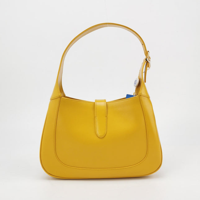 Gucci Jackie 1961 Yellow Leather Bag Small Shoulder Bag With Strap