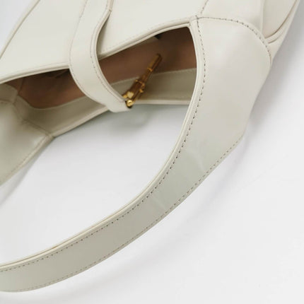 Sold Gucci Jackie 1961 Small Leather Bag with Adjustable Strap Size White