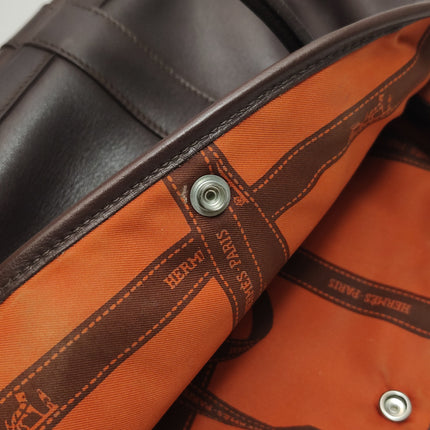 Hermes Garden Party 30 Swift Leather Chocolate Brown 47 Tote