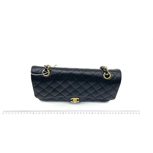 Chanel Classic Flap Medium Black Caviar Leather with 24k Gold Hardware, 2008-2009