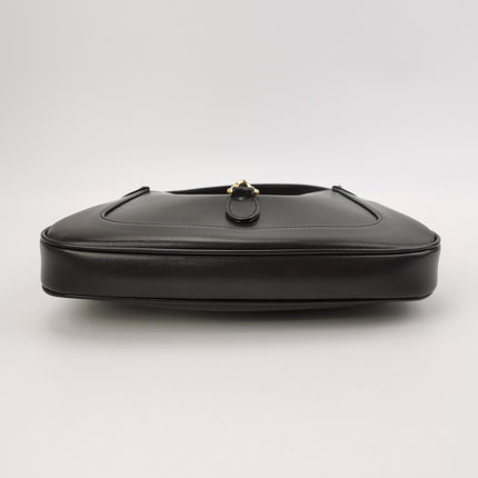Gucci Jackie 1961 Black Leather Bag Small With Long Strap