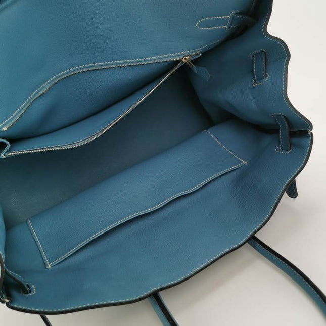 Hermes Birkin 35 Blue Jeans Calfskin Leather Silver-tone Palladium Hardware 2013