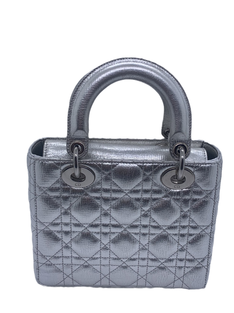 Sold Lady Dior ABCdior Small Silver Cannage Lambskin Handbag 29-MA-0157