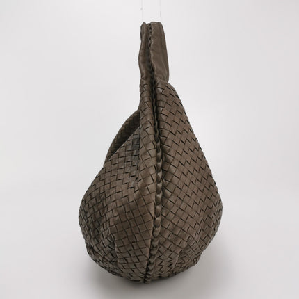 Bottega Veneta Belly Hobo Intreccio Leather Grey Large 54cm