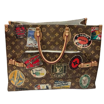 Louis Vuitton Voyage OnTheGo Large Brown Monogram Crossbody Tote Flight Mode