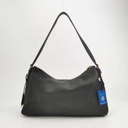 Prada Aimée Black Large Calfskin Leather Shoulder Bag