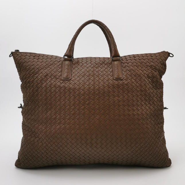 Bottega Veneta Maxi Convertible Tote Dark Chocolate Brown Leather 50cm