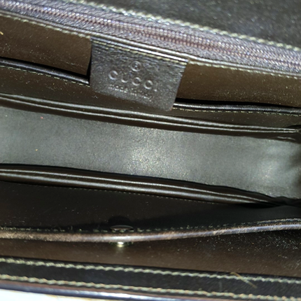 Sold Gucci Bamboo 1947 Top Handle Bag Leather Medium Brown Pony-style Calfskin Leather
