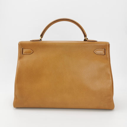 Hermes Kelly 40 Retourne Gold Togo Leather Gold Hardware 1993