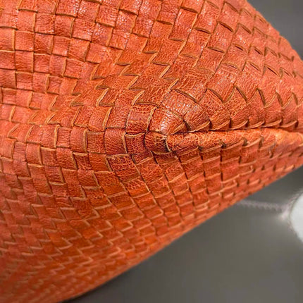 Bottega Veneta Cabat Tote Burnt Metallic Orange Intrecciato Leather 40cm