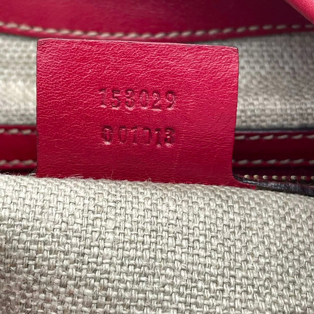 Gucci Jackie Vintage Bouvier Hobo Red Leather with Web Accent