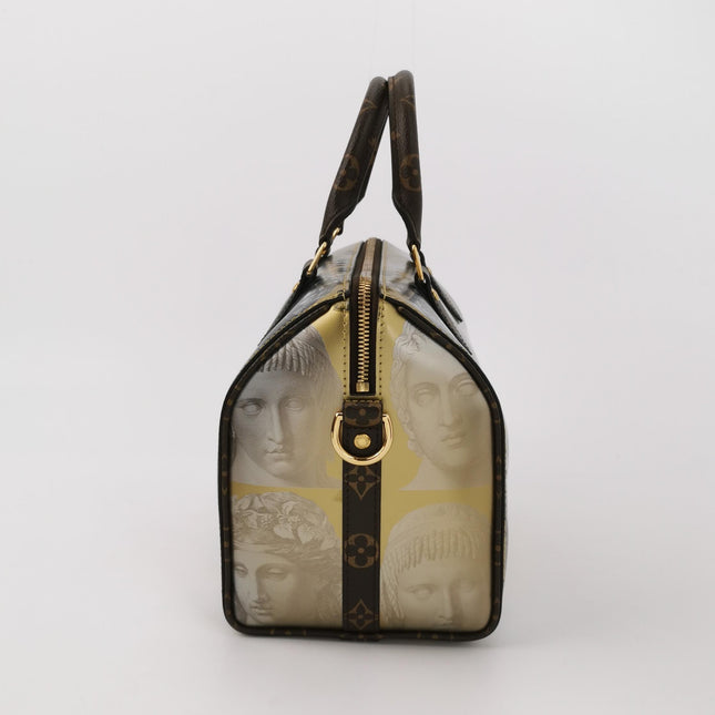 Louis Vuitton Speedy 25 Bandouliere Fornasetti Museum Gold